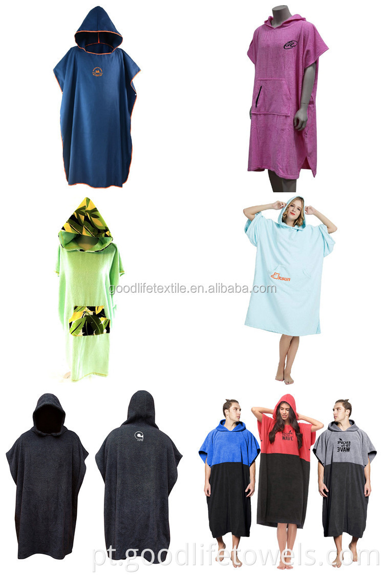 Microfiber Cotton Beach Surf Poncho Changing Towel